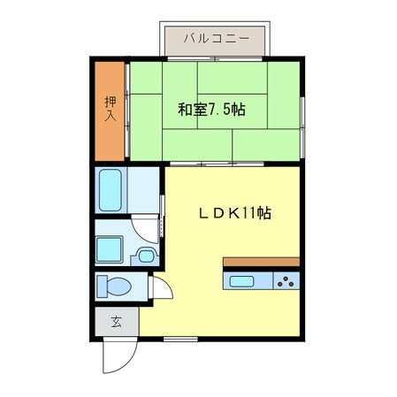 千里ヶ丘ハイツの物件間取画像